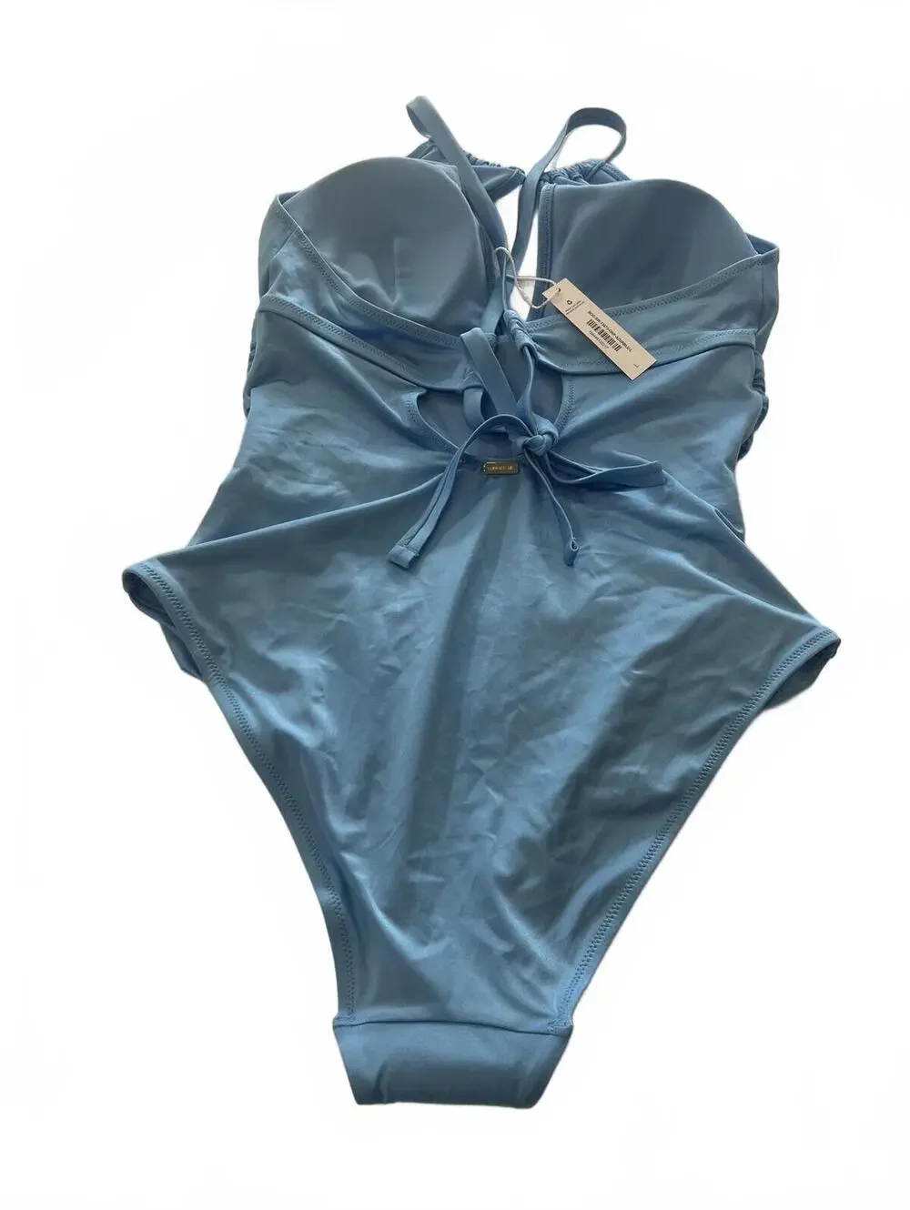 Adore Me Halter One-Piece Swimsuit Size Large Azul Blue Summer Swimsuit NEW
